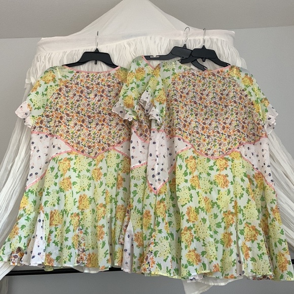 NWT Free People Wildflower Patchwork Mini Dress Medium - Picture 11 of 13